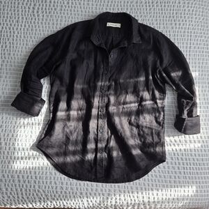 Everlane Must Have Linen Shirt Black Button Up 100% Linen